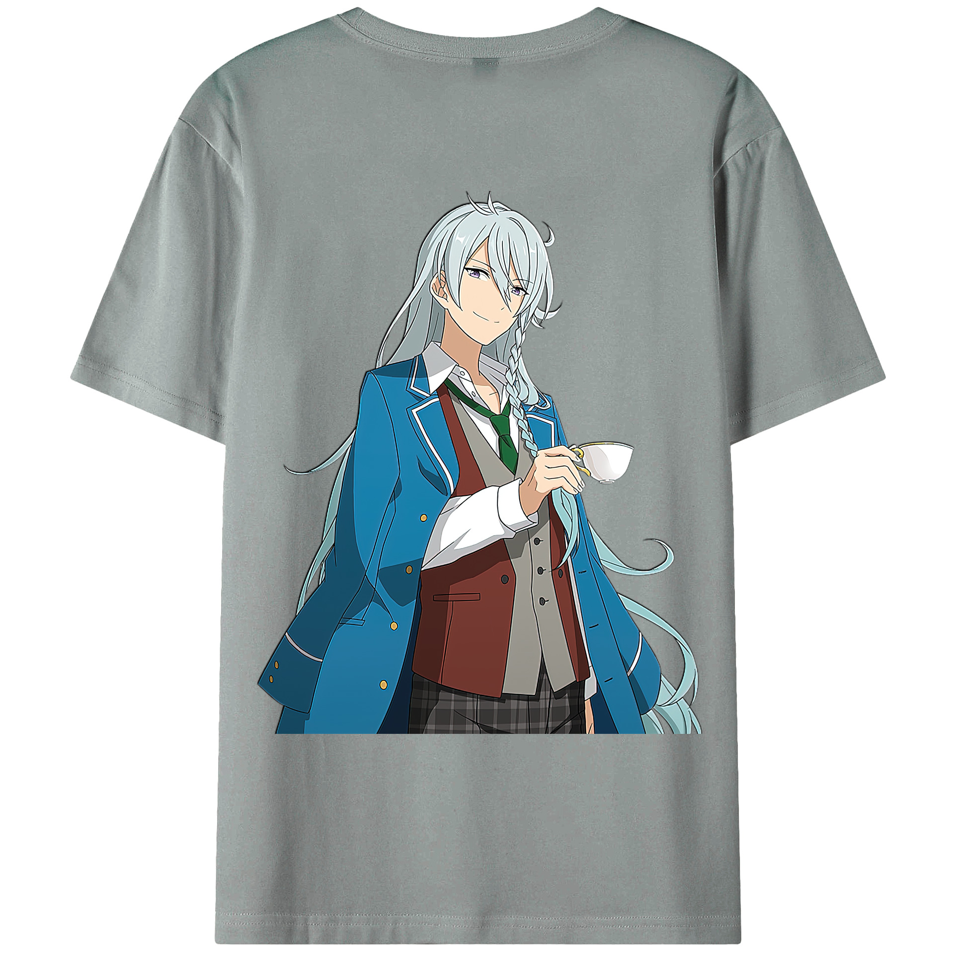（画像用） あんさんぶるスターズ! Ensemble Stars 綿100％ メンズ半袖Tシャツ（バックプリント） 通気性
